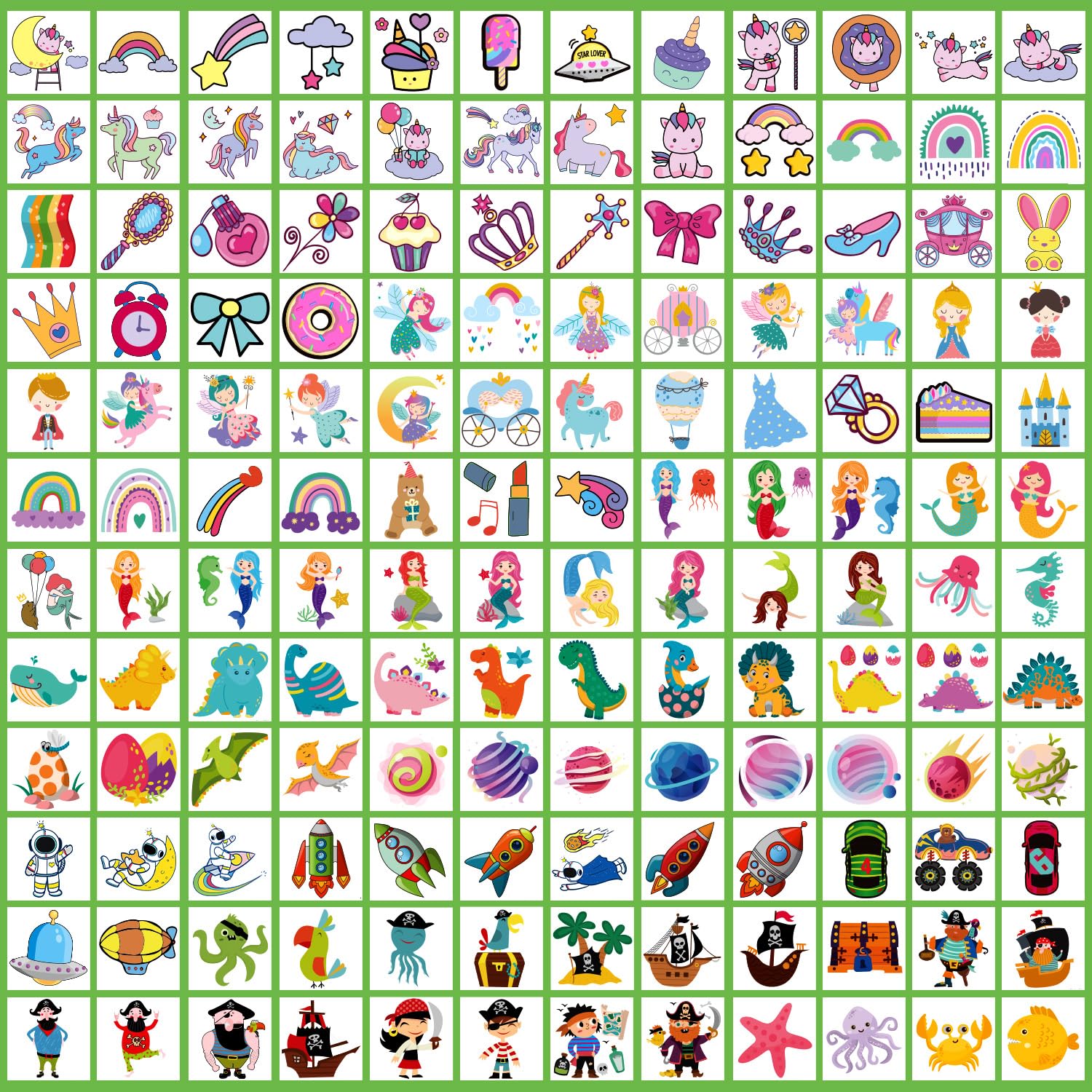 Temporary Tattoos (50-Pack)