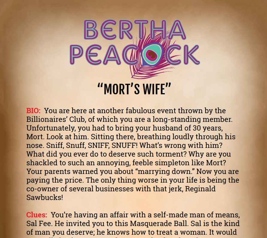 Bertha Peacock Binder Pages