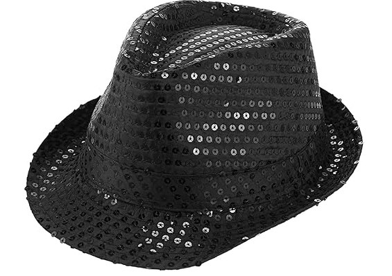 Black Sequin Fedora