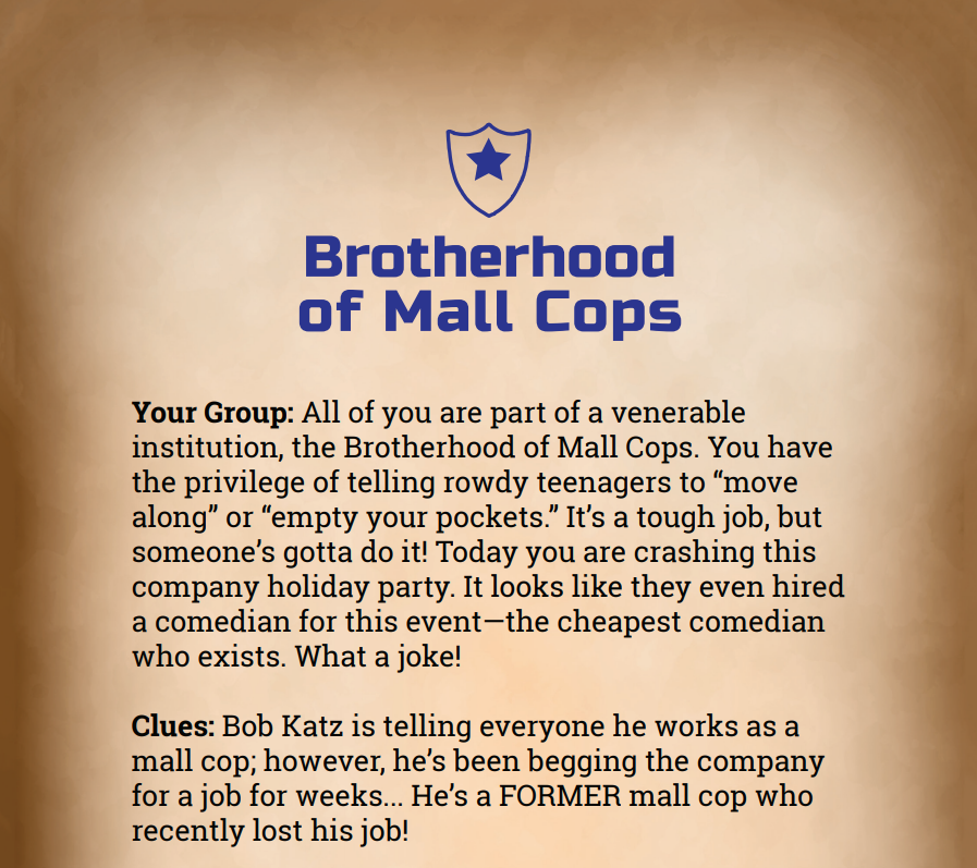 Brotherhood of Mall Cops Binder Pages