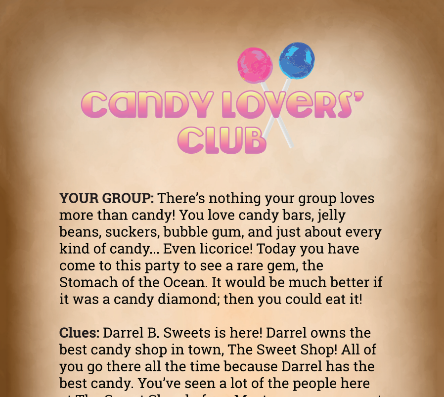 Candy Lovers Club Binder Pages