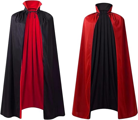 Black/Red Reversible Cape