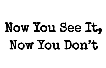 Costume Kit Tag: Now You See It, Now You Don't