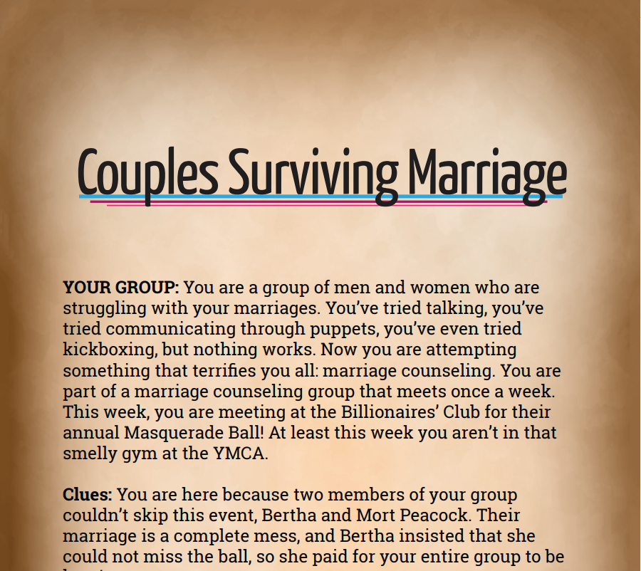 Couples Surviving Marriage Binder Pages