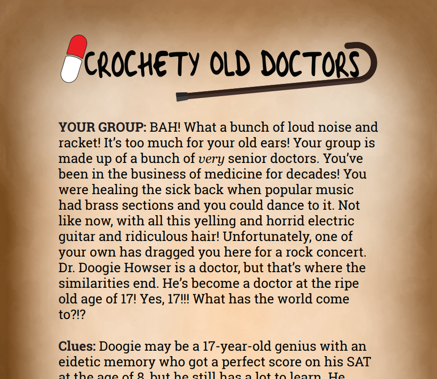 Crochety Old Doctors Binder Pages