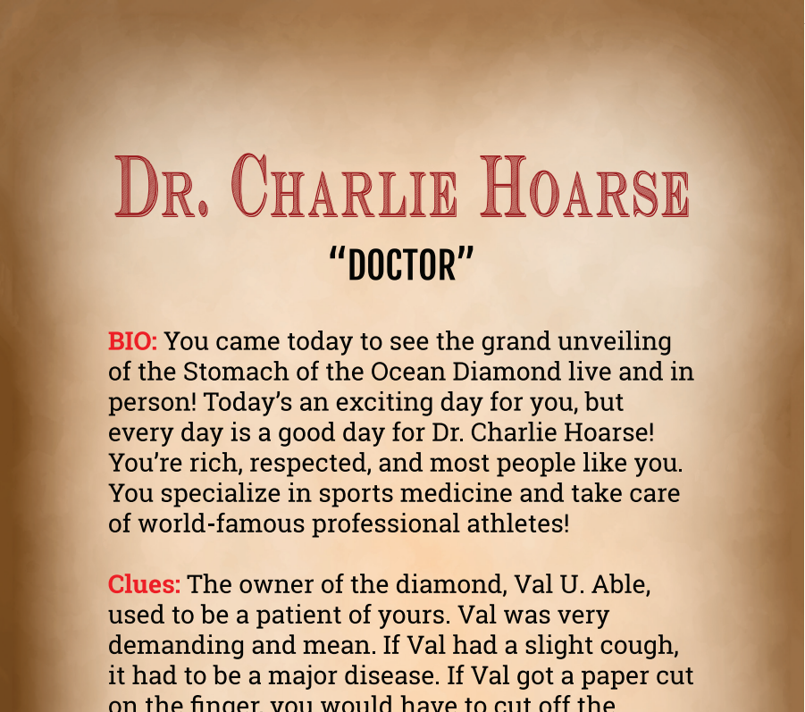 Dr. Charlie Hoarse Binder Pages