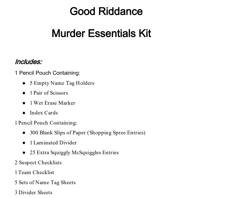 Essentials Kit Binder: Good Riddance