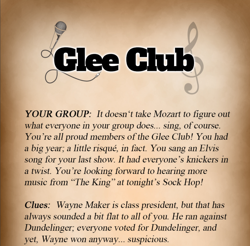 The Glee Club Binder Pages