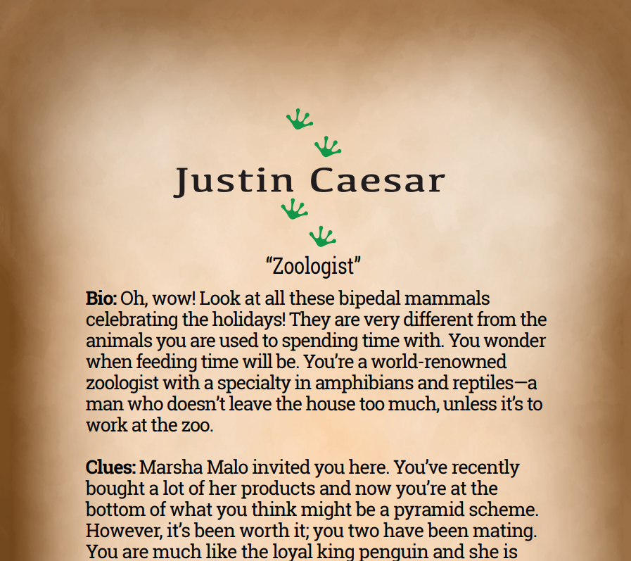 Justin Caesar Binder Pages