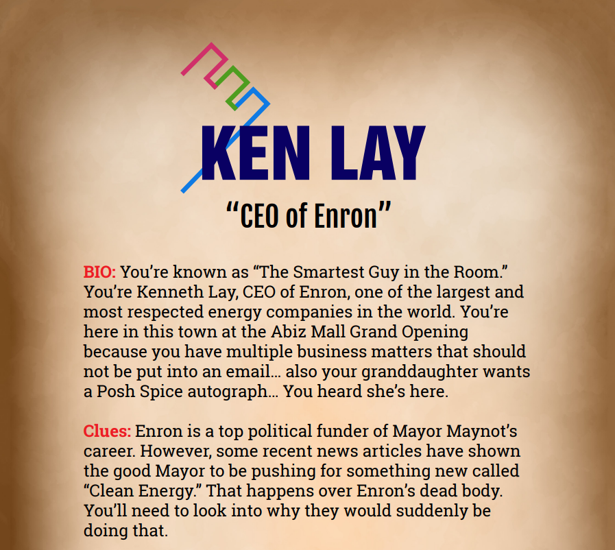 Ken Lay Binder Pages