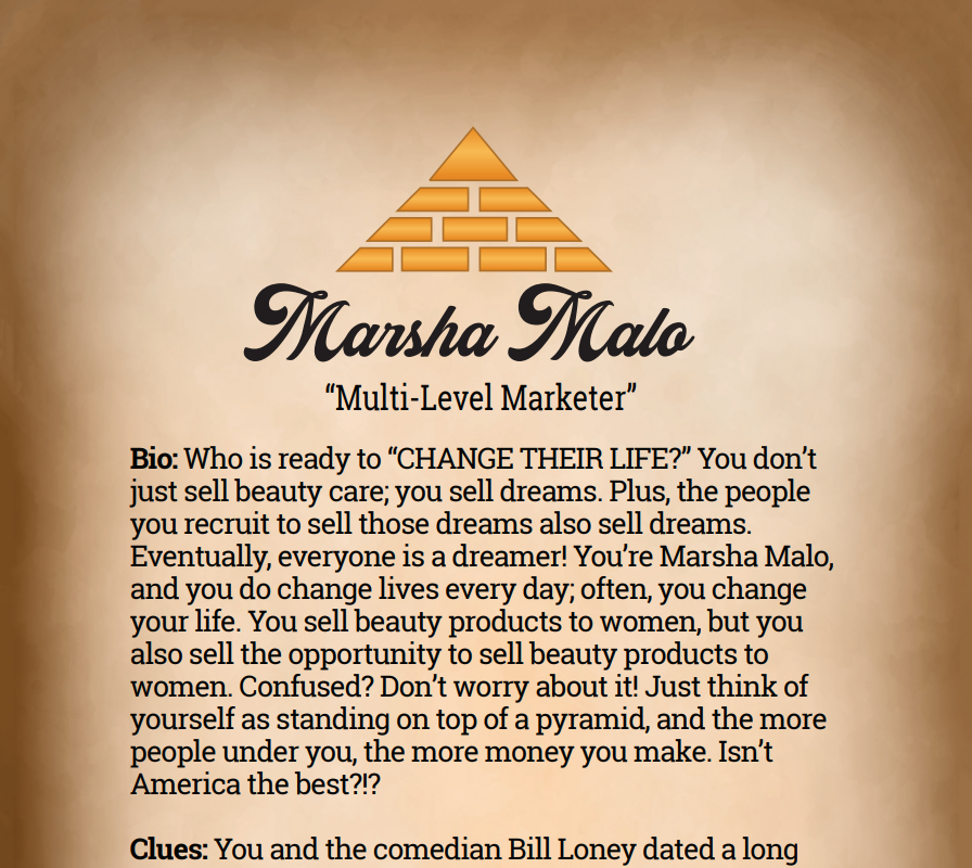 Marsha Malo Binder Pages