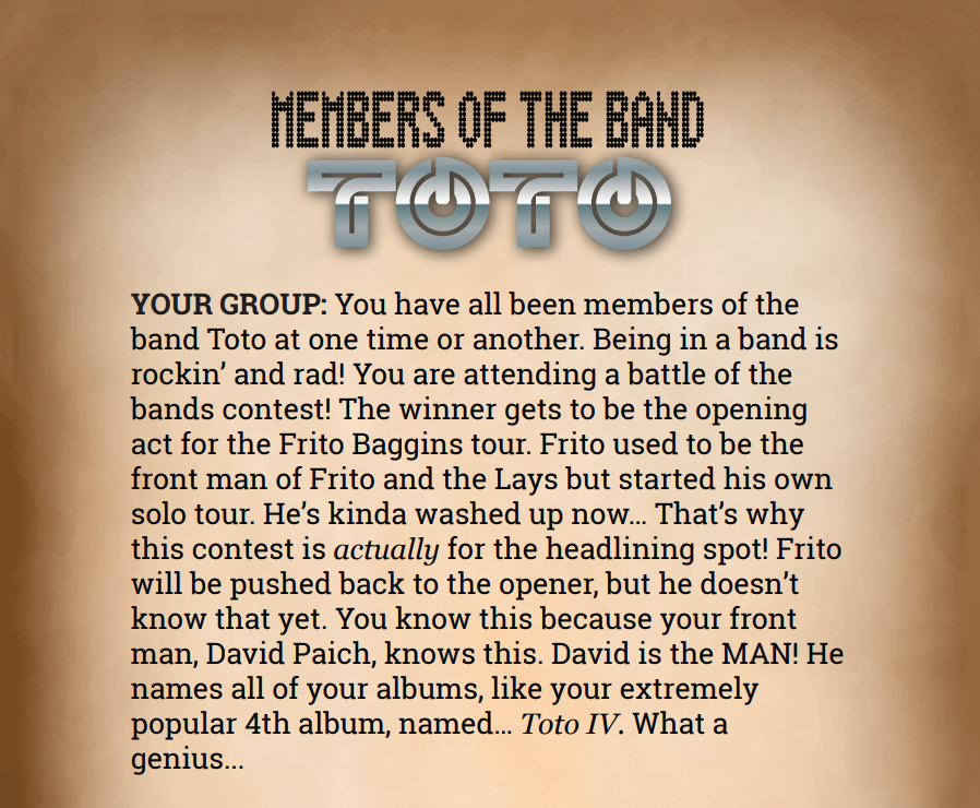 Members of the Band Toto Binder Pages