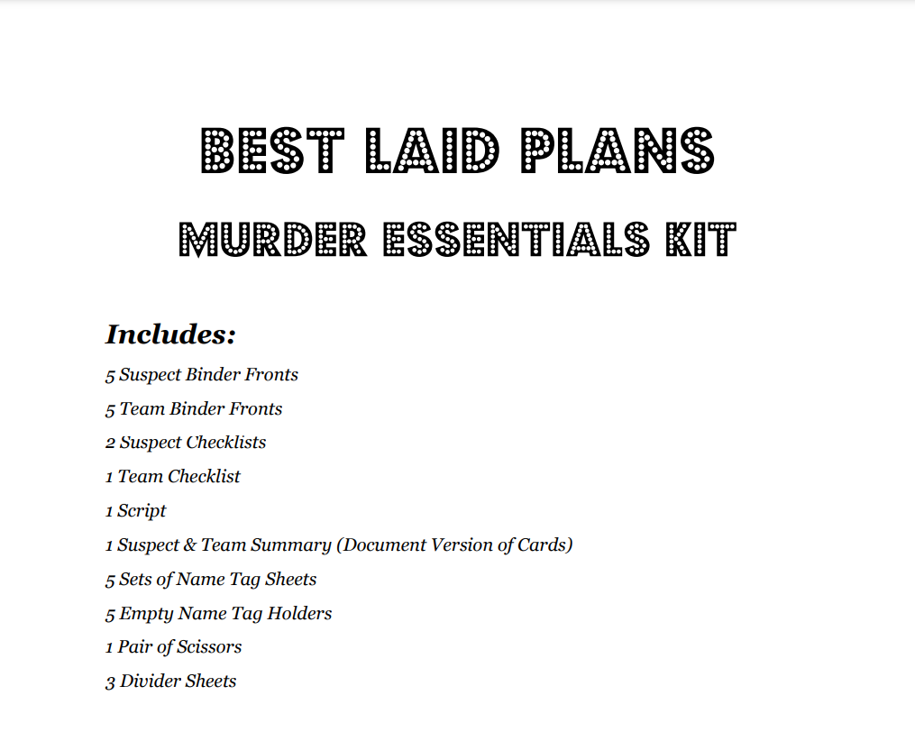 Essentials Kit Binder: Best Laid Plans