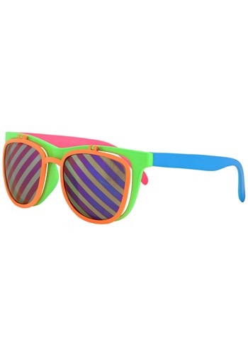 Flip-Up Neon Glasses