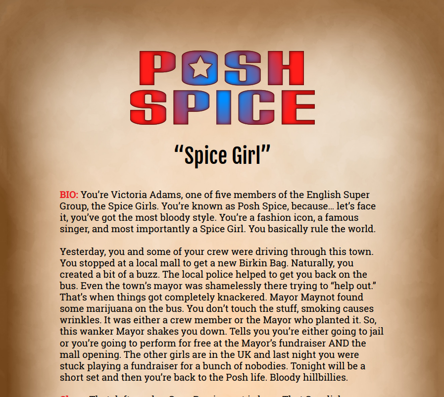 Posh Spice Binder Pages