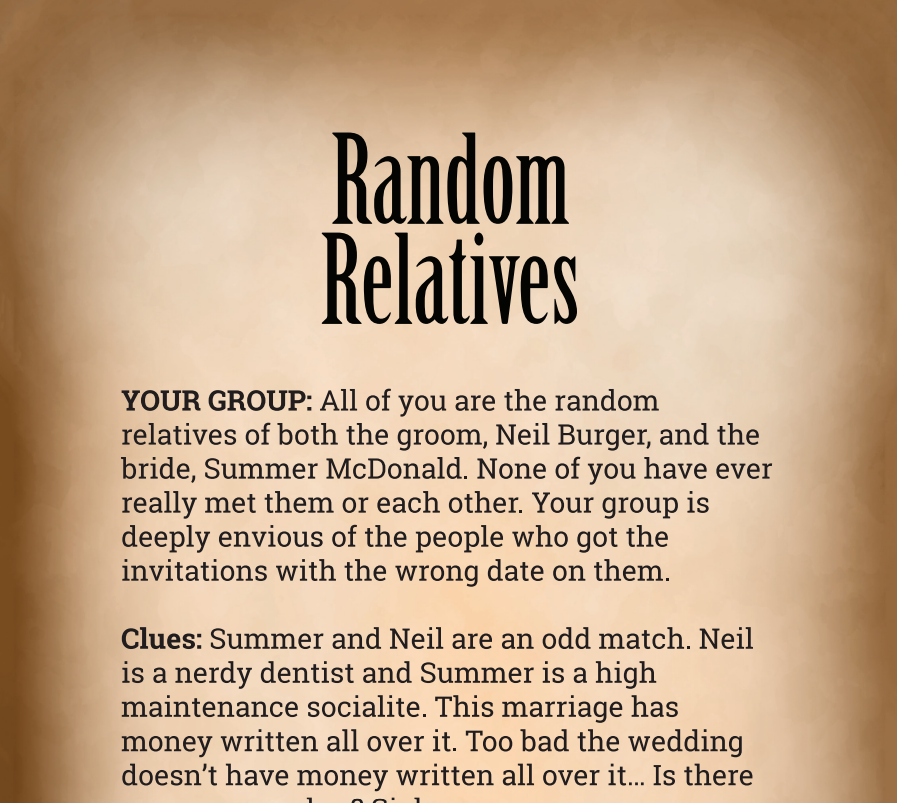 Random Relatives Binder Pages