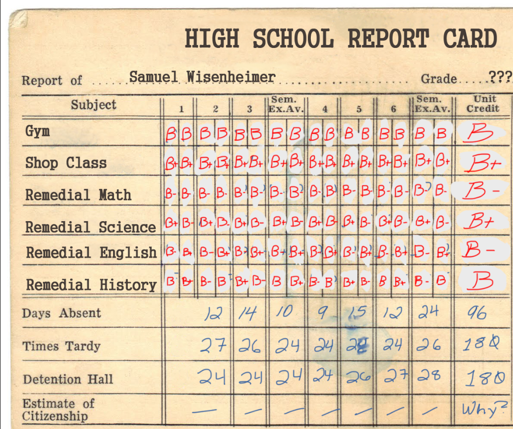 Report Card Clue