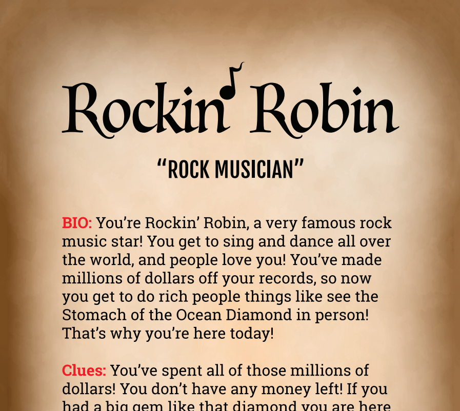 Rockin' Robin Binder Pages