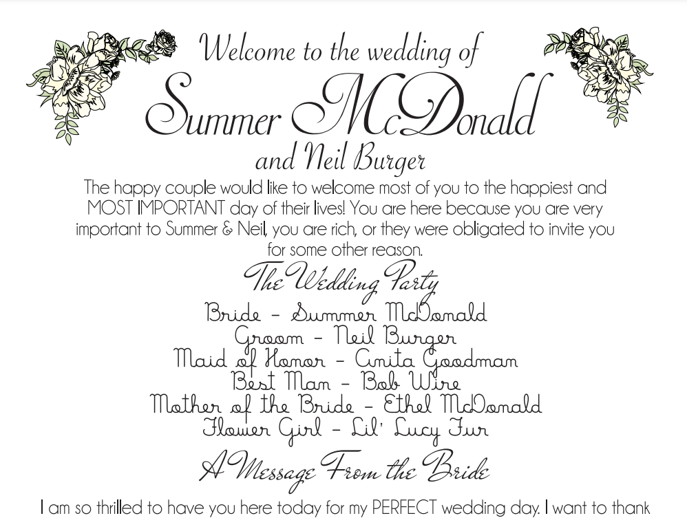 Setting the Scene Document: Til Death Do Us Part