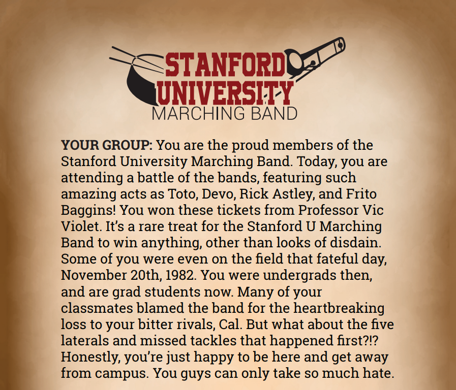 Stanford Marching Band Binder Pages