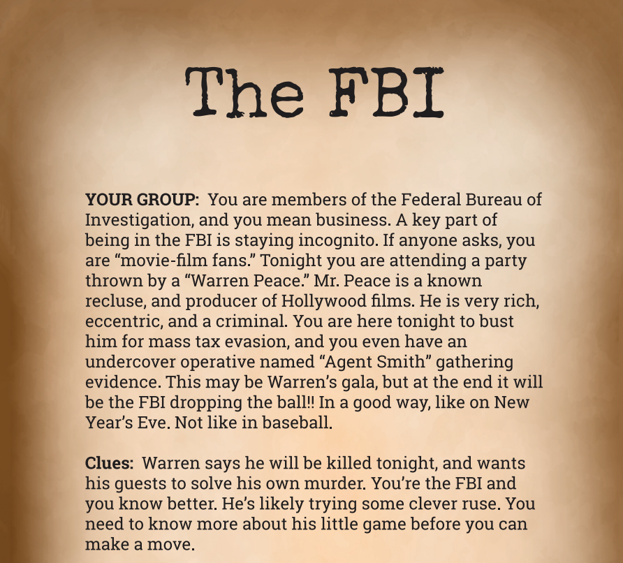 The FBI Binder Pages