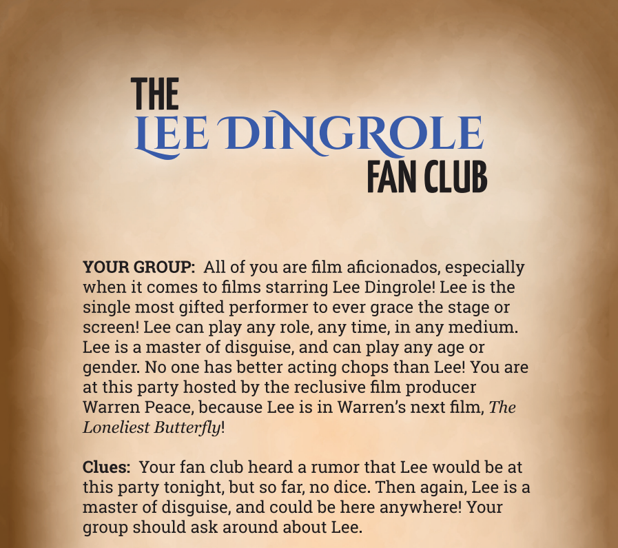 The Lee Dingrole Fan Club Binder Pages