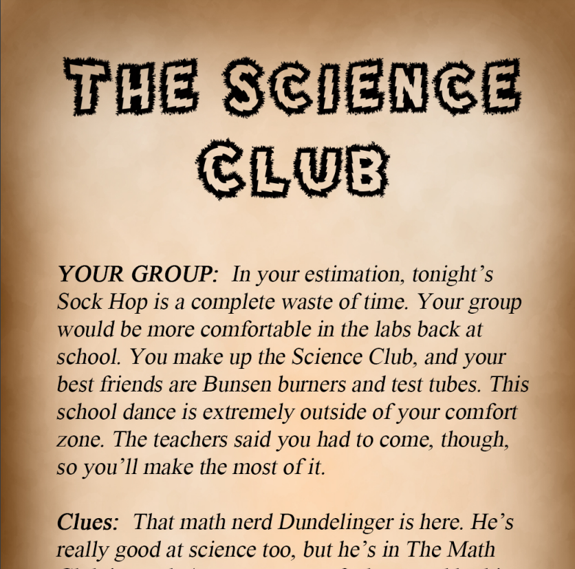 The Science Club Binder Pages