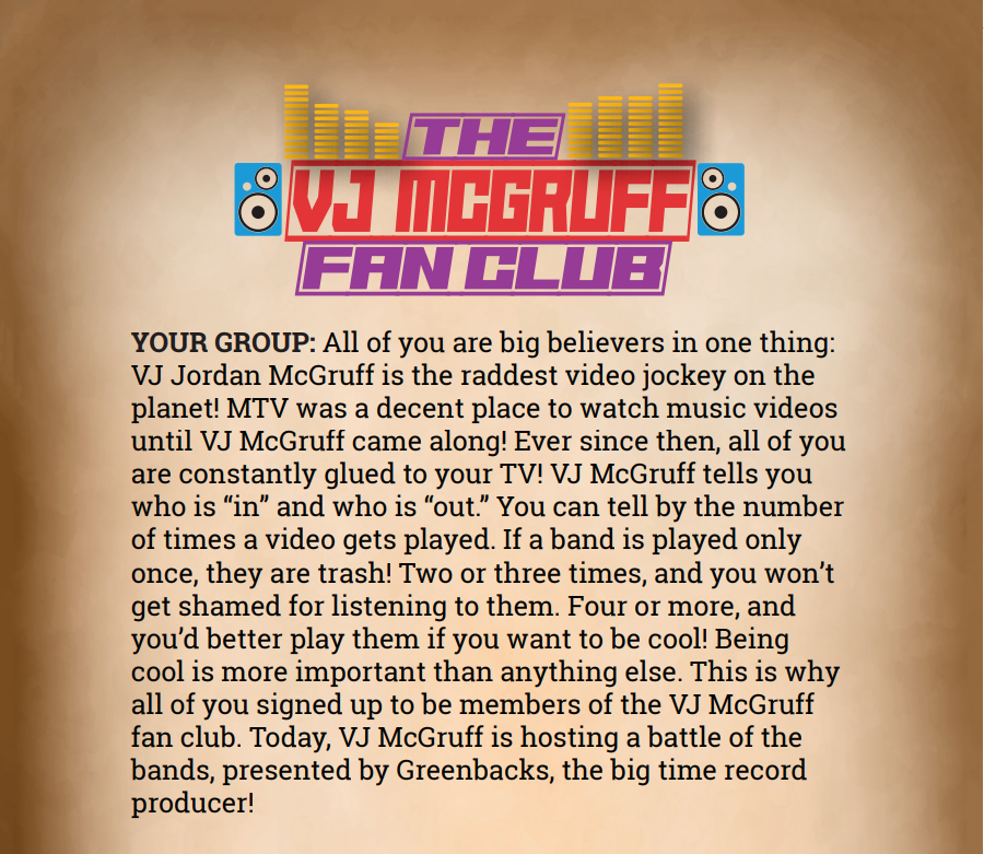VJ McGruff Fan Club Binder Pages