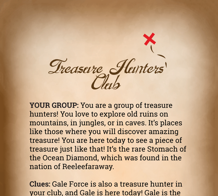 Treasure Hunters Club Binder Pages