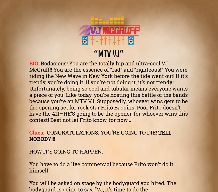 VJ McGruff Binder Pages