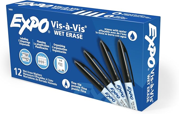 Wet Erase Markers (12-Pack)