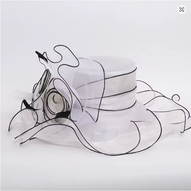 White Lace Derby Hat