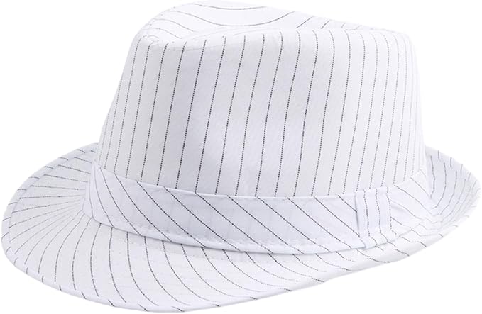 White Striped Fedora